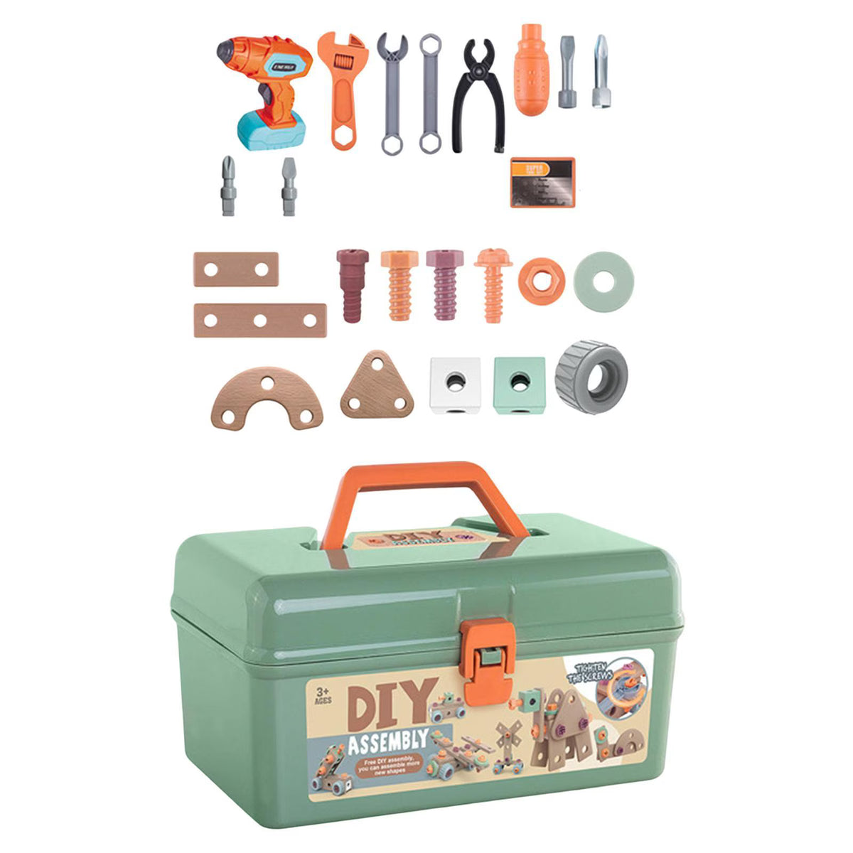 144-Piece Kids Tool Set with Electric Drill | Educational Construction Toy