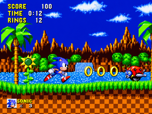 Sonic gameplay or game artwork