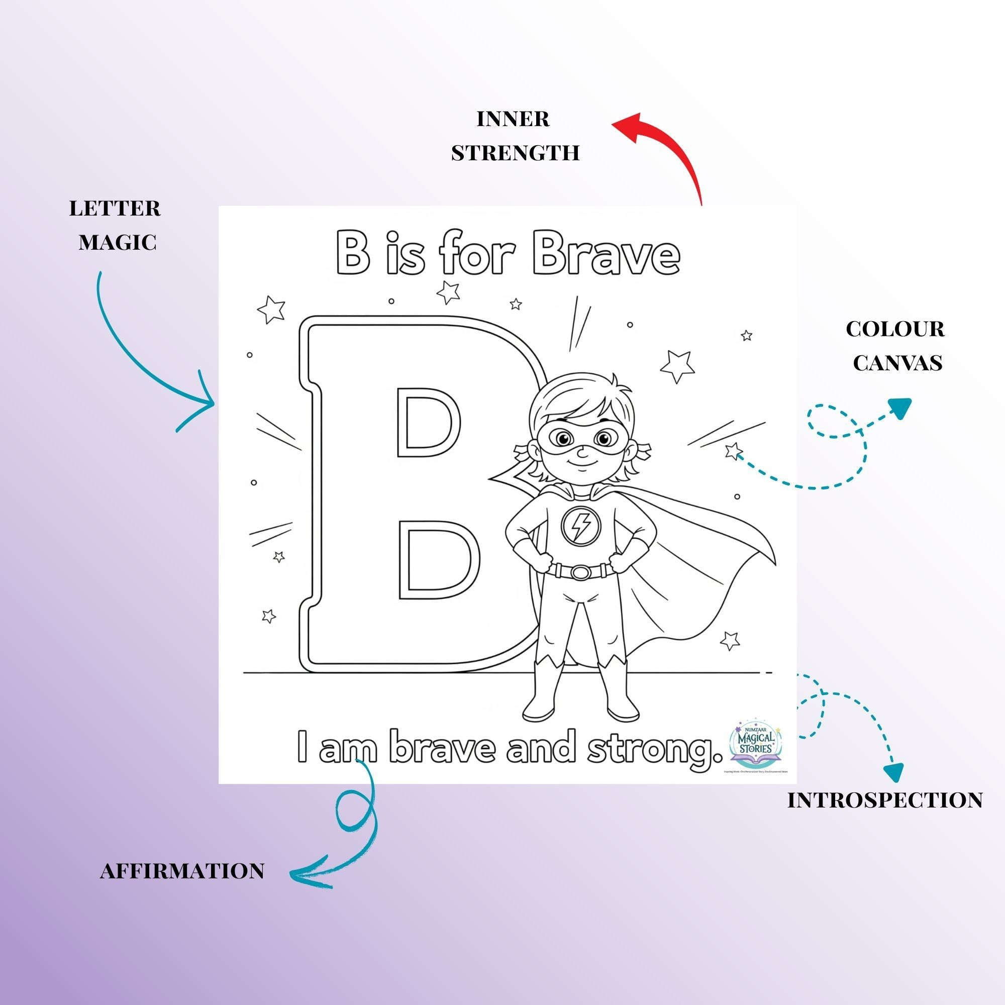 A–Z Affirmation Coloring Book for Kids | Printable Confidence & Mindfulness Activity