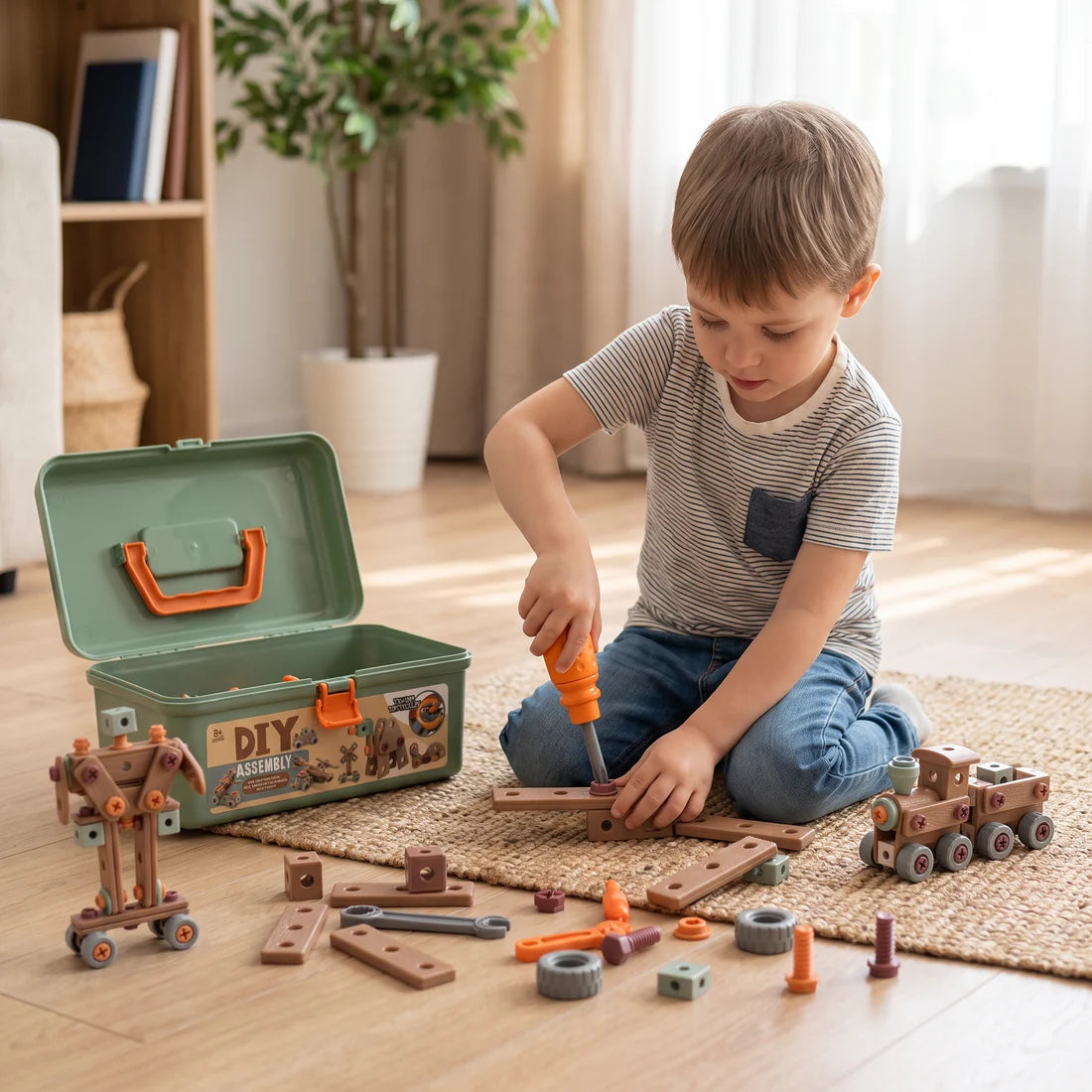 144-Piece Kids Tool Set with Electric Drill | Educational Construction Toy