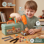 144-Piece Kids Tool Set with Electric Drill | Educational Construction Toy